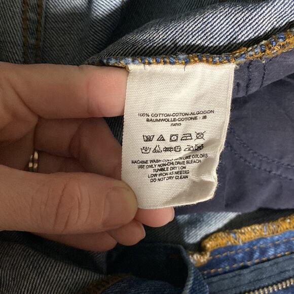 We the Free People High Rise Dark Wash Mom Jeans Tapered Straight Leg Size 26 - Picture 10 of 10